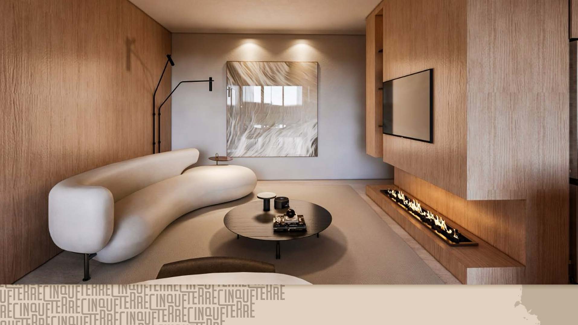 Sala de estar com lareira